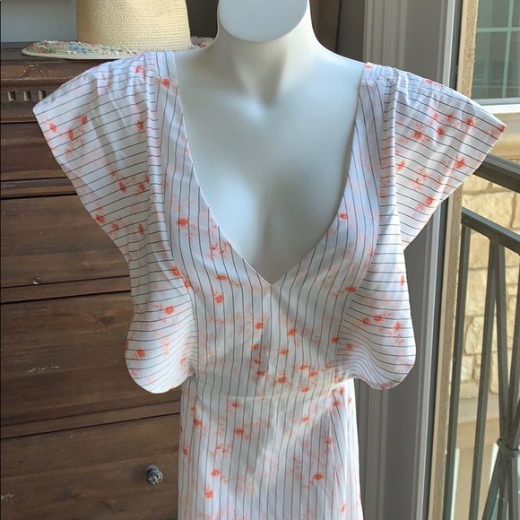 Club Monaco Linen Blend Open Back Dress - Picture 7 of 8